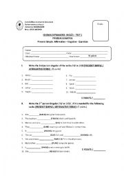 English Worksheet: present simple test