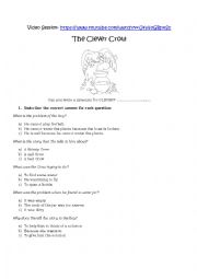 English Worksheet: The Clever Crow