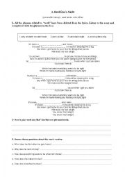 English Worksheet: Hard days night