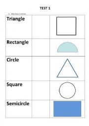 English Worksheet: Geometry-Grade 2
