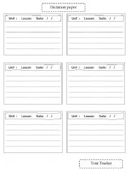 English Worksheet: Dictation paper