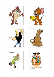 English Worksheet: Cartoon memory game. Speaking.