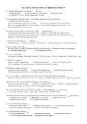 English Worksheet: Multiple choice tests on Reported Speech