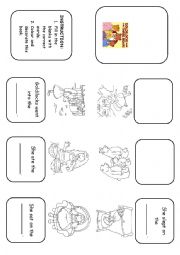 English Worksheet: Goldilocks and The Three Bears Mini Book