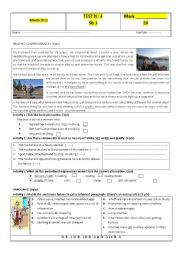 English Worksheet: test N 4 9th form 