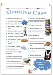 English Worksheet: Genitive Case (s)