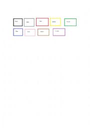 English Worksheet: Colours