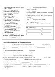 English Worksheet: revision 