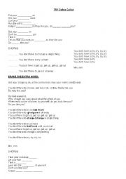 English Worksheet: SONG 