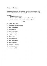 English Worksheet: Adverbs of frequency