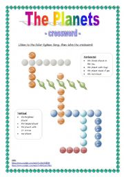 The planets - crossword - version 2