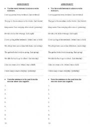 English Worksheet: past simple