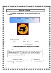 English Worksheet: Celebrations