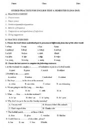 English Worksheet: General practice 
