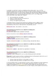 English Worksheet: The Participial Phrase