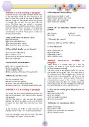 English Worksheet: WORKSHEET FOR READING