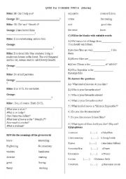 English Worksheet: movies