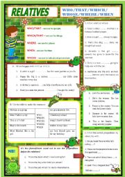 English Worksheet: Relatives 