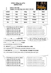 English Worksheet: The Fugees - Killing Me Softly With His Song