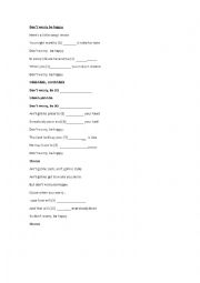 English Worksheet: Dont worry be happy