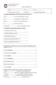 English Worksheet: prueba segundo