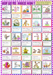 English Worksheet: What are the bunnies   doing? Present continuous for young learners