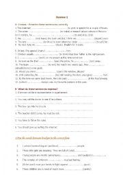 English Worksheet: Bac review (unit 1/2/3)