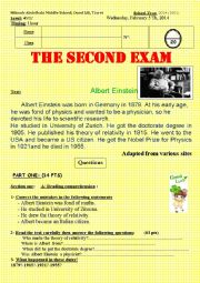 English Worksheet: Albert Einstein 