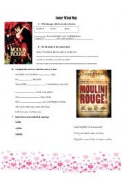 English Worksheet: COME WHAT MAY