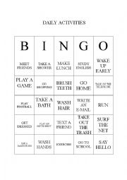 Bingo Daily Activity