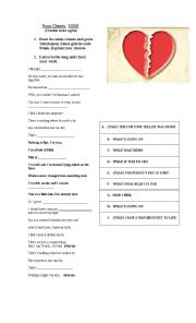 English Worksheet: Noun Clauses Song