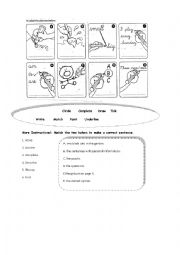 English Worksheet: Giving Instructions