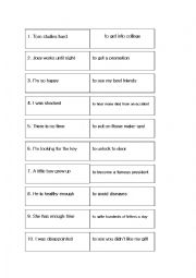English Worksheet: to do card activity