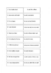 English Worksheet: to do card activity