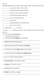English Worksheet: Wh question words 