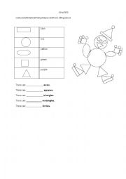 English Worksheet: Shapes