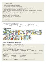 English Worksheet: Presentation Letter - Daily Routine