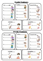 English Worksheet: Health Problems