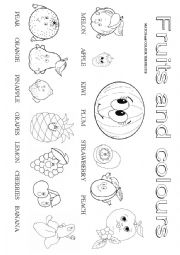 English Worksheet: Fruits