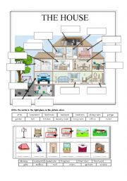 English Worksheet: HOUSE - vocabulary