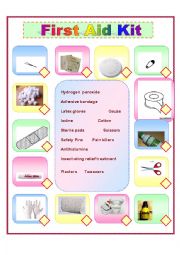 English Worksheet: First Aid Kit 
