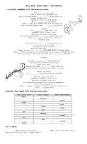 English Worksheet: Fly away from here