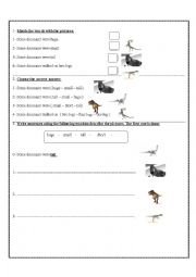 English Worksheet: dinosaurs