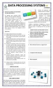 English Worksheet: DATA PROCESSING SYSTEMS