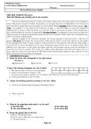 English Worksheet: an exam about interdepence  for 2 nd year secondary school                                                                                    