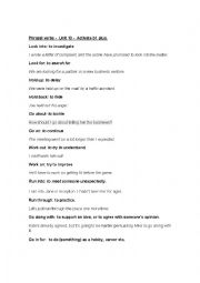 English Worksheet: PHRASAL VERBS