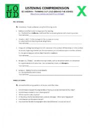 English Worksheet: Video activity: Thinking out loud (Behind the scenes)