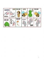 English Worksheet: REWARD STICKERS part 3