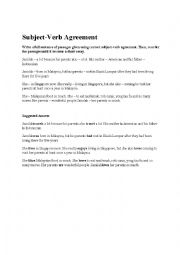 Subject Verb Agreement (making short essay)