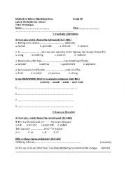 English Worksheet: quiz